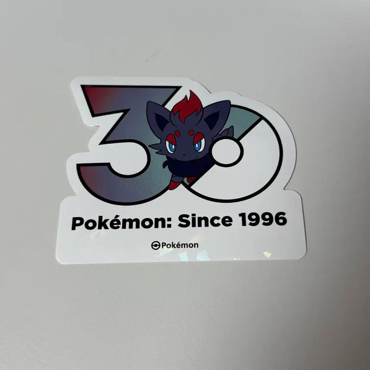 [BUNJANG] Pokemon 30th Anniversary Zoroark Logo Sticker / 포켓몬스터 30주년 로고 스티커 조로아