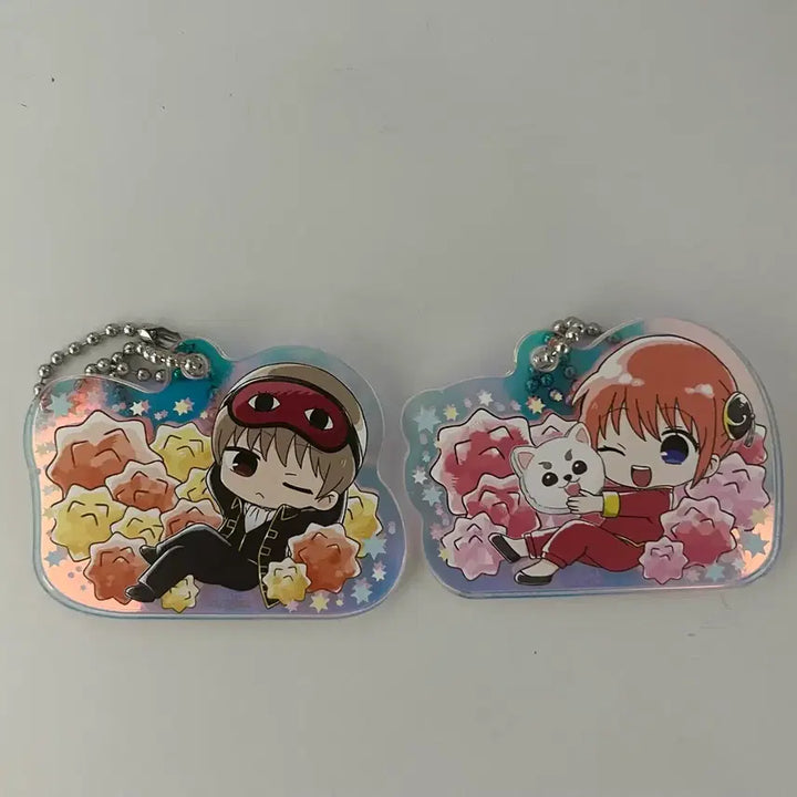 [BUNJANG] Okita Sougo Kagura Star Candy Acrylic Keychain / 은혼 오키타소고 카구라 별사탕 아크릴키링