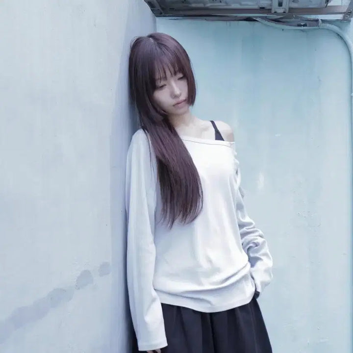 [BUNJANG] Chemise BOW One-Shoulder Long Sleeve / [새 제품] 체메씨 BOW ONE-SHOULDER LONG SLEEVE