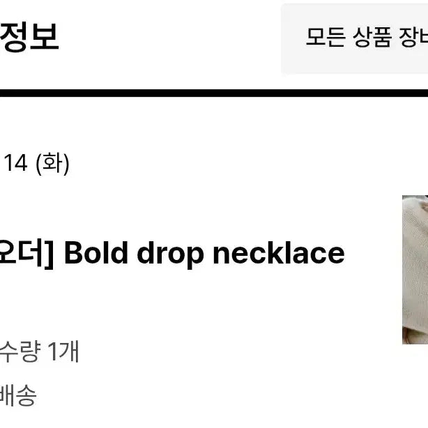 [BUNJANG] By Weekend Bold Drop Necklace / 바이위켄드 Bold drop necklace