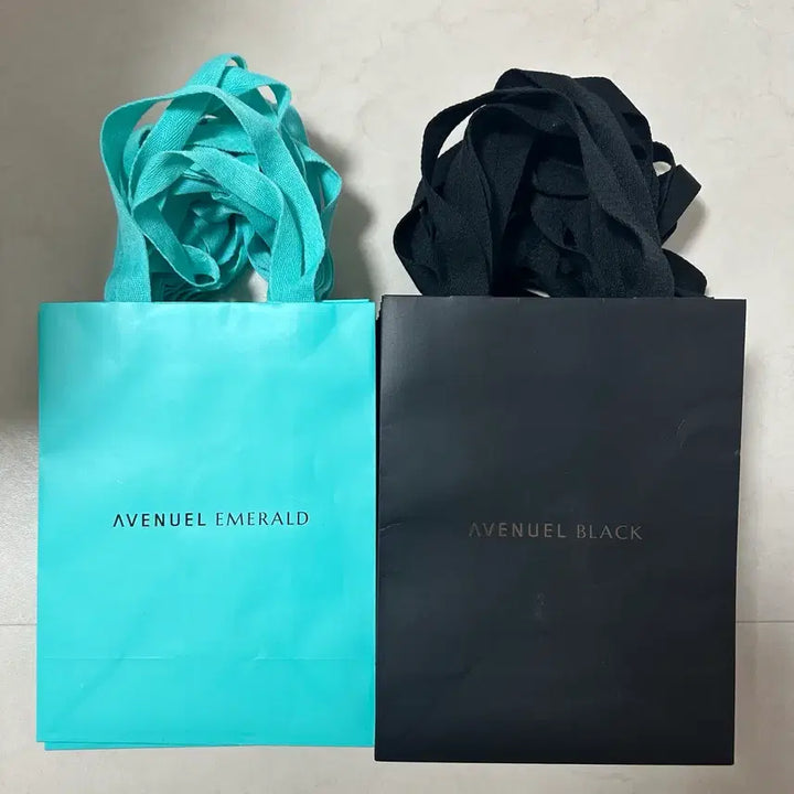 [BUNJANG] Shinsegae Department Store Lounge Shopping Bag (Avenueuel Emerald &amp; Black) / 라운지 쇼핑백 (에비뉴엘 에메랄드&amp;블랙 / 신세계)