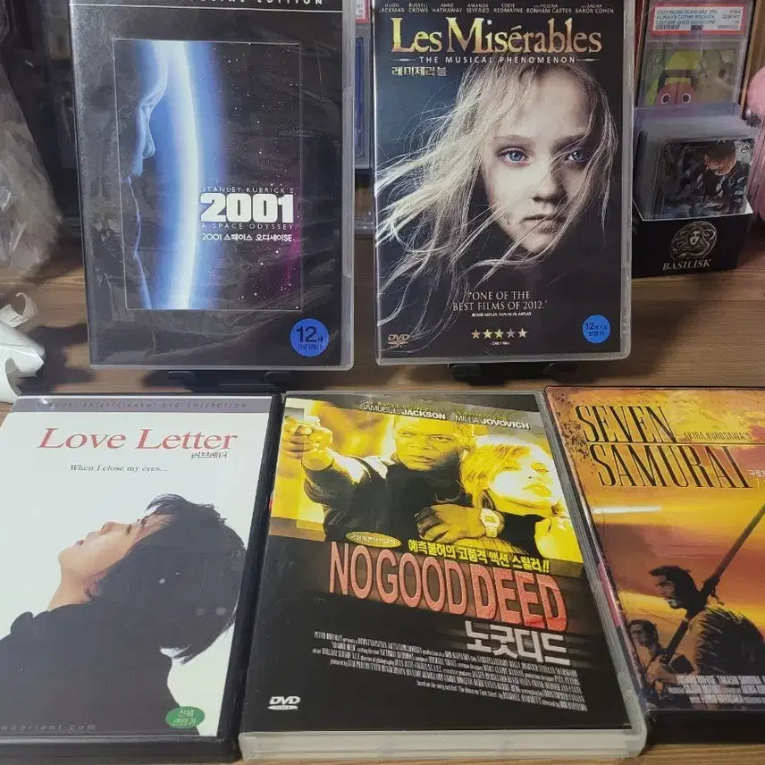[BUNJANG] Bundle Set: 2001: A Space Odyssey, Les Misérables, Love Letter, The Good, The Bad and the Ugly, Seven Samurai DVDs / 영화 dvd 일괄 팝니다.