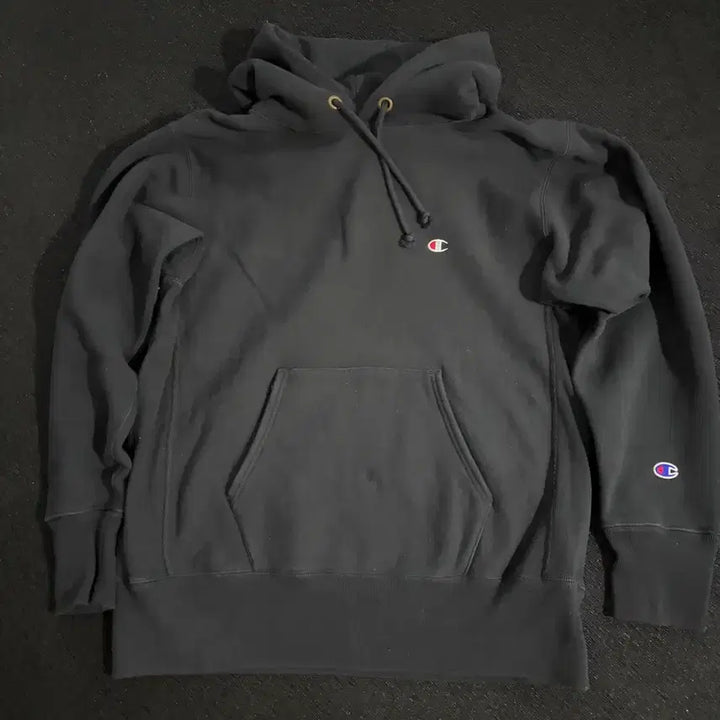 [BUNJANG] Champion Reverse Weave Hoodie Black / [Champion] 챔피온 리버스위브 후드티 블랙 색상