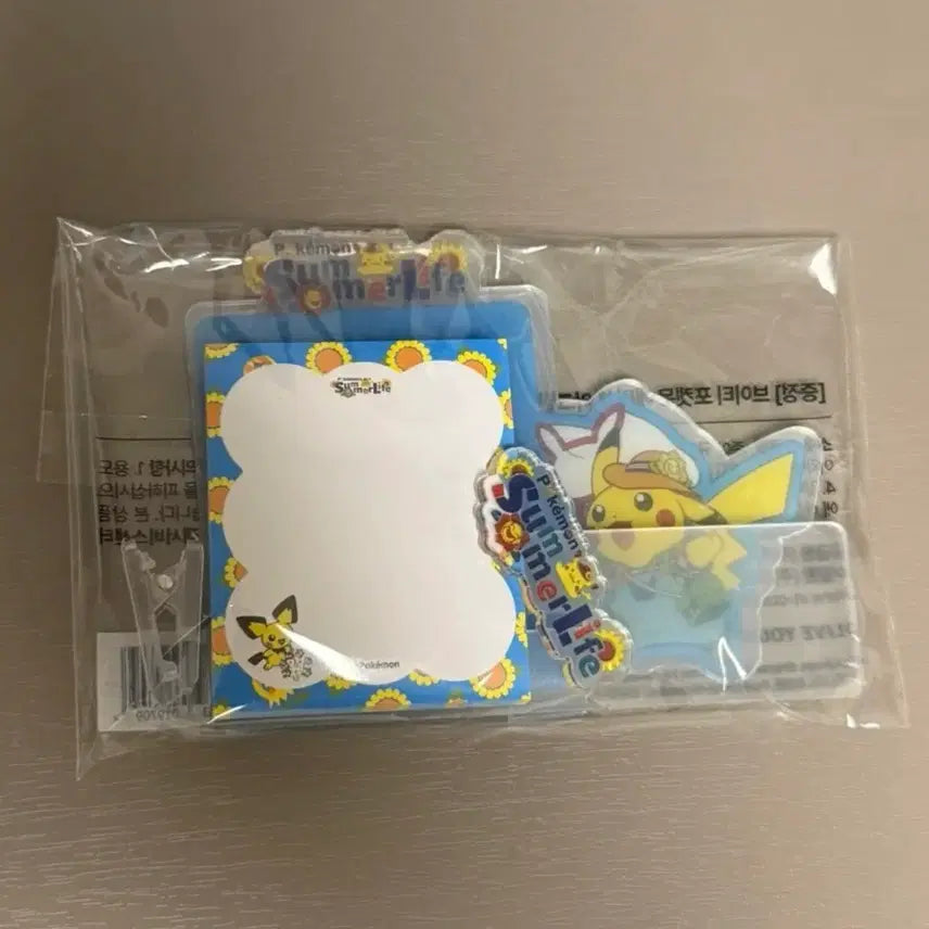 [BUNJANG] VT Pikachu Sticky Memo Pad &amp; Acrylic Stand Set / [새상품] VT 브이티 피카츄 굿즈