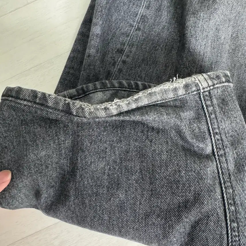 [BUNJANG] Hatching Room Wide Curved Jeans Black / [2] 해칭룸 와이드 커브드 진 블랙