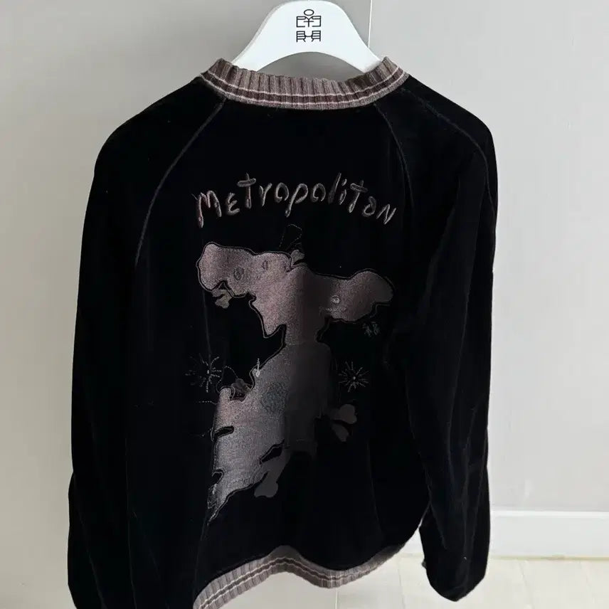 [BUNJANG] Polyteru Daegu Souvenir Velvet Reversible Jacket Black / [2] 폴리테루 대구 수베니어 벨벳 리버시블 블랙