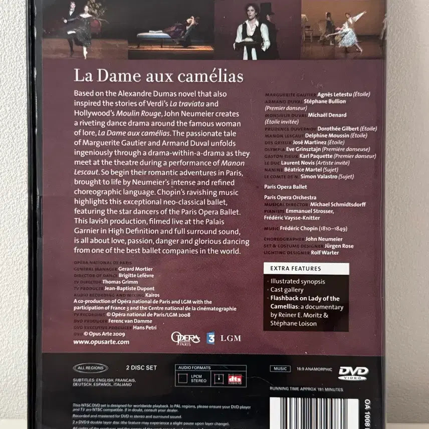[BUNJANG] Paris Opera Ballet The Lady of the Camellias DVD / 카멜리아 레이디 파리오페라발레 DVD