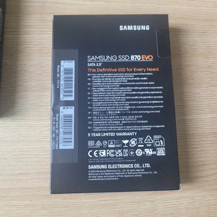 [SOLD OUT] 삼성정품 870EVO SSD 1TB/500GB/250GB 미개봉!새상품!