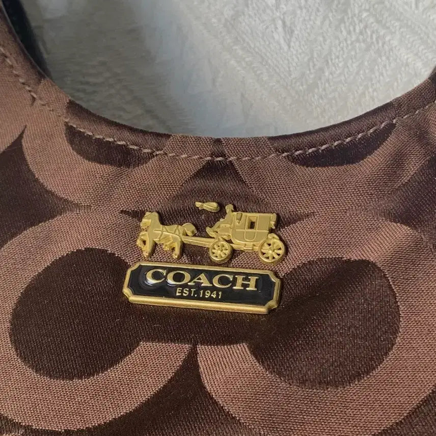 [BUNJANG] Coach Chocolate Brown Shoulder Bag / Coach 초코브라운 숄더백