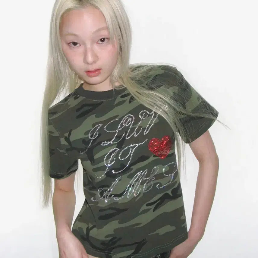 [SOLD OUT] 아메스 카모 반팔 AMES HOTFIX CROP TEE CAMO