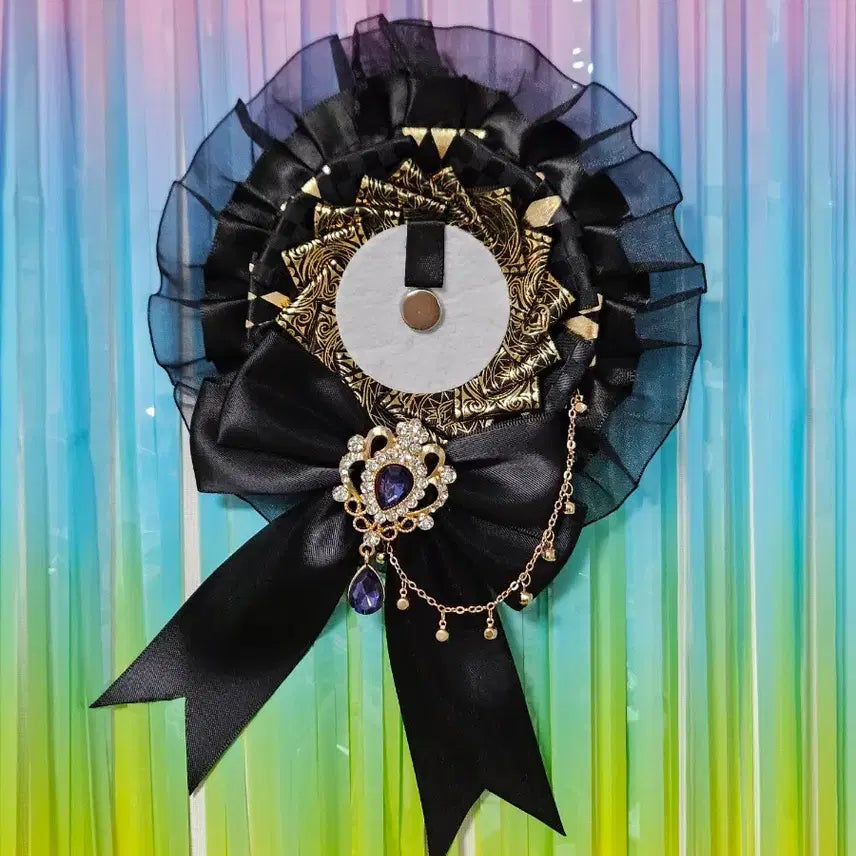 [BUNJANG] Handmade Ita Bag Brooch Ribbon Rosette - Black / (추가금X) 수제 주문제작 이타백 리본 로제트 브로치 ㅡ 블랙