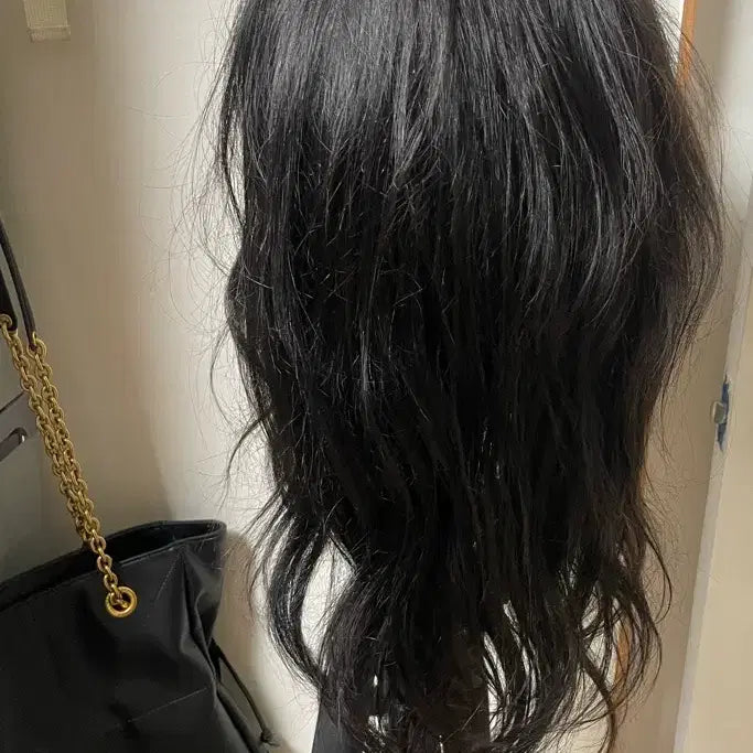 [BUNJANG] Medium Length Layered Human Hair Wig / 미디움길이 어깨선 레이어 항암 가발 인모