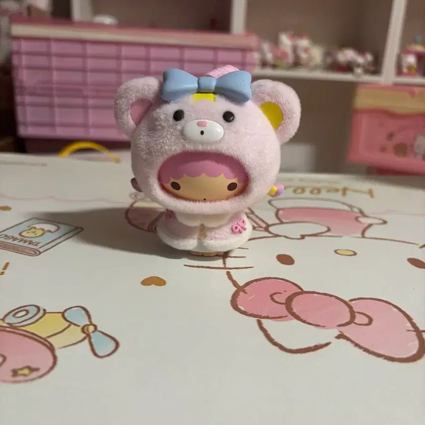 [BUNJANG] Little Twin Stars Pink Teddy Bear Figure / 리틀트윈스타 핑크 곰돌이 피규어