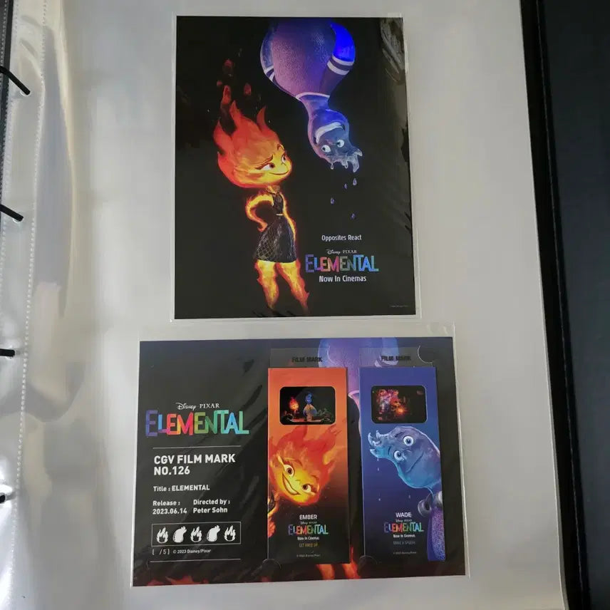 [BUNJANG] Elemental Poster, Film Mark, and Art Card Set / [총 3종] 엘리멘탈 포스터+필름마크+아트카드