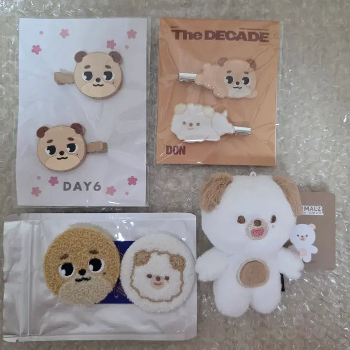 [BUNJANG] DAY6 Denimals Bundle Set Hairpin Don Keyring / [일괄] 데이식스 데니멀즈 헤어핀 돈 키링