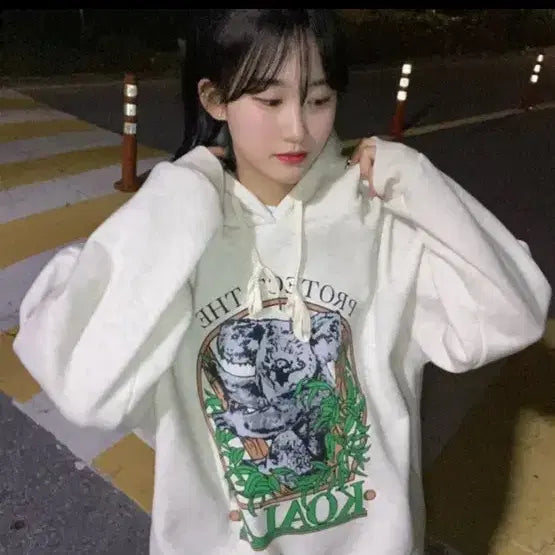 [BUNJANG] Koala Graphic Hoodie / 코알라 후드