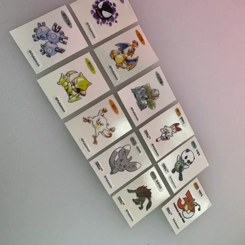 [BUNJANG] Pokemon Sticker Bundle Set / 포켓몬 띠부씰 일괄판매 (리자몽, 고오스, 수댕이,30주년 등)