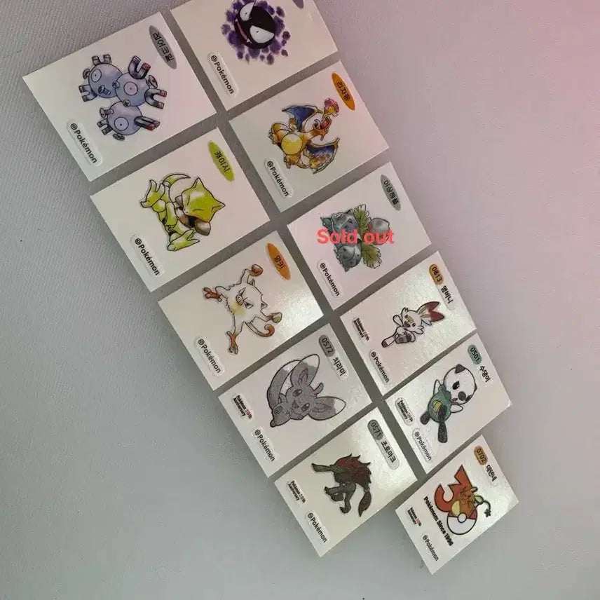 [BUNJANG] Pokemon Sticker Bundle Set / 포켓몬 띠부씰 일괄판매 (리자몽, 고오스, 수댕이,30주년 등)