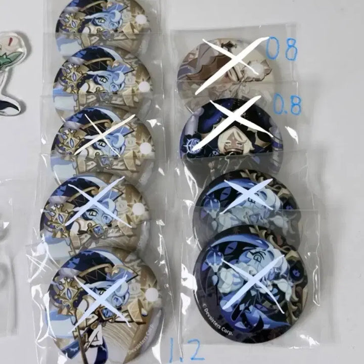 [BUNJANG] Cookie Run Kingdom Shadow Milk Cookie Pure Vanilla Can Badge Acrylic Keyring / 사진 두장) 쿠키런 킹덤 쿠킹덤 쉐도우밀크 쿠키 쉐밀 퓨어바닐라 캔뱃지 아크릴 키링