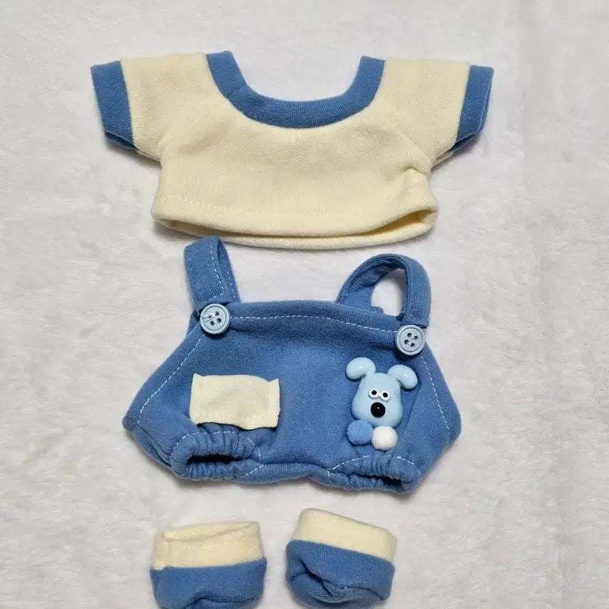 [BUNJANG] 20cm Doll Clothes Overalls Set / 20cm 솜인형옷 멜빵세트