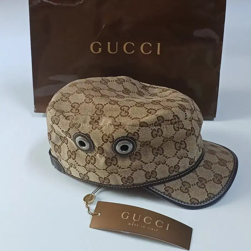 [BUNJANG] Gucci GG Canvas Baseball Cap Brown / (정품 레어템) 구찌 GG 캔버스 캡 모자 브라운