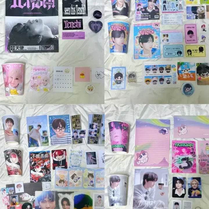 [BUNJANG] ENHYPEN Jungwon Birthday Cafe Goods Keychain, Badge, Pin Button, Postcard Set / 엔하이픈 정원 생카 굿즈 포카 양도 판매 키링 뱃지 핀버튼 엽서 비공굿