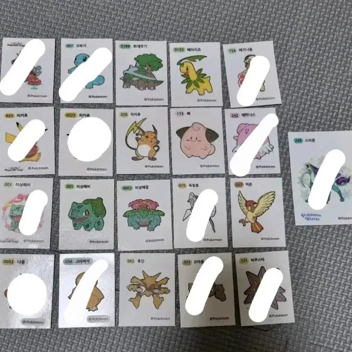 [BUNJANG] Pokemon Stickers / 포켓몬 띠부씰 판매(개당 천원)