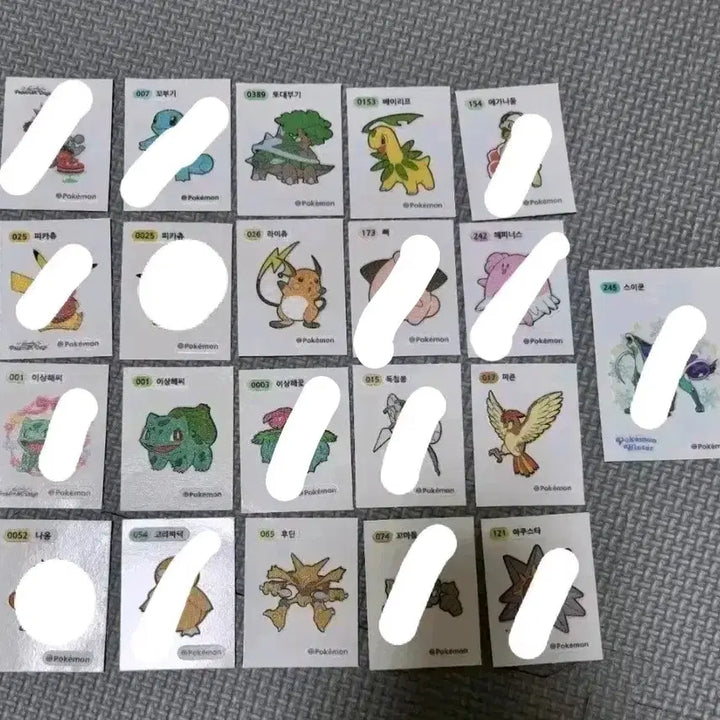[BUNJANG] Pokemon Stickers / 포켓몬 띠부씰 판매(개당 천원)