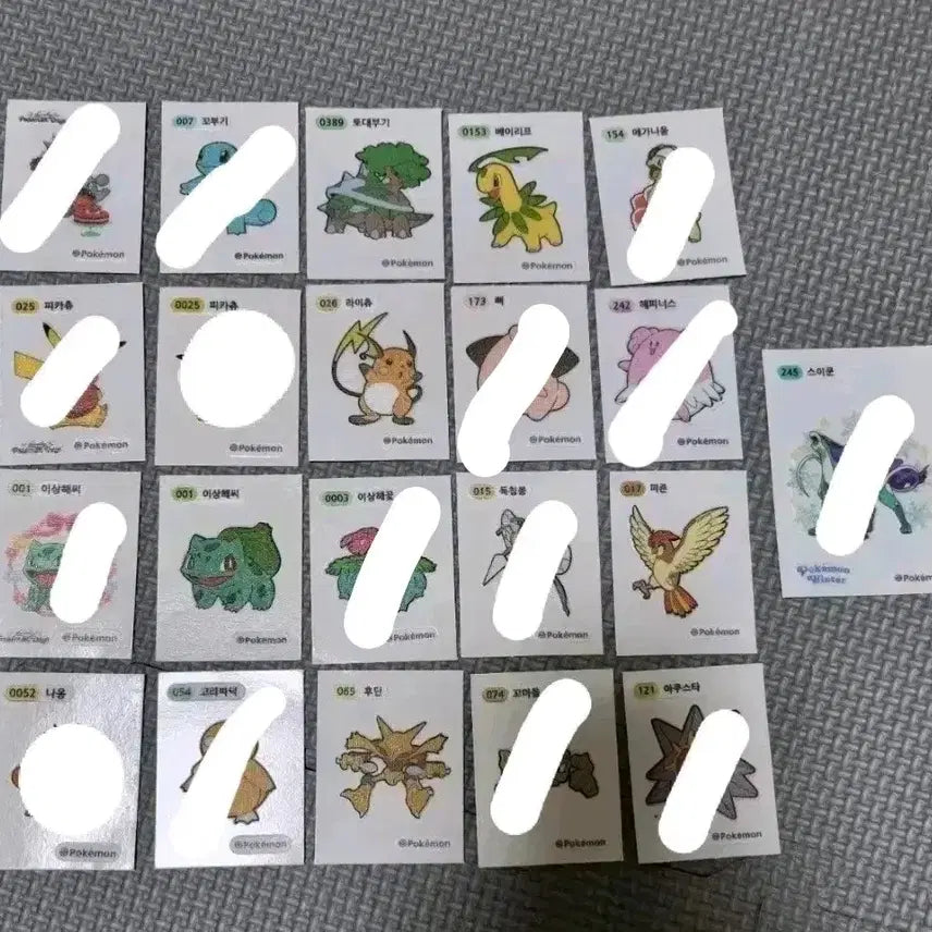 [BUNJANG] Pokemon Stickers / 포켓몬 띠부씰 판매(개당 천원)