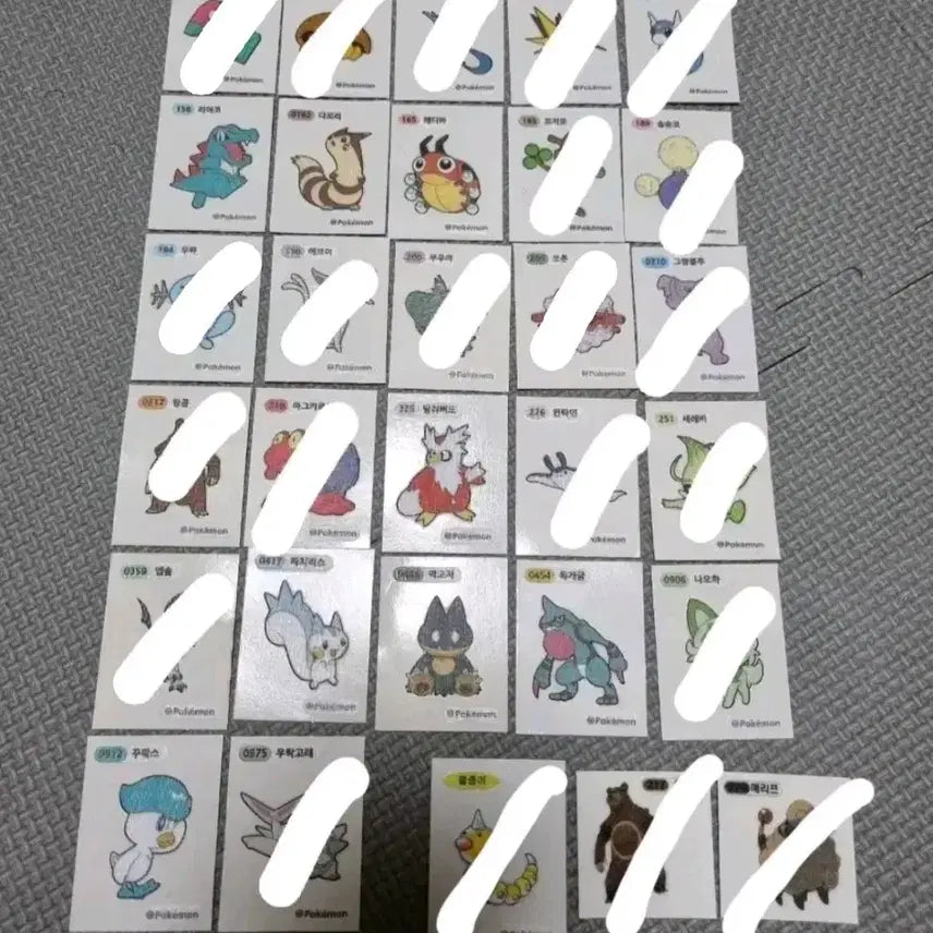 [BUNJANG] Pokemon Stickers / 포켓몬 띠부씰 판매(개당 천원)