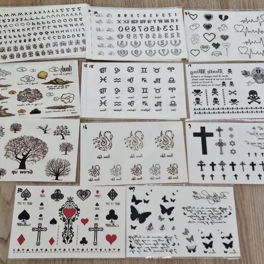 [BUNJANG] Tattoo Sticker Bundle Set / 타투스티커 일괄