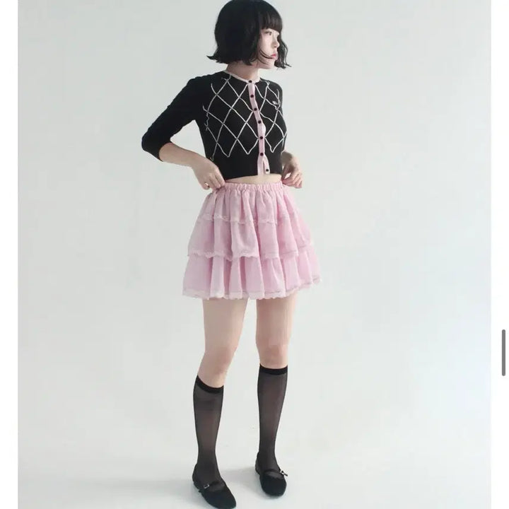[BUNJANG] Le Monde Pepe Pump Skirt Balloon Crank Ruffneck Skirt / 르몽드 페페 펌프 스커트 샤샤 캉캉치마  벌룬 크랭프 러프넥 미소녀 갸루