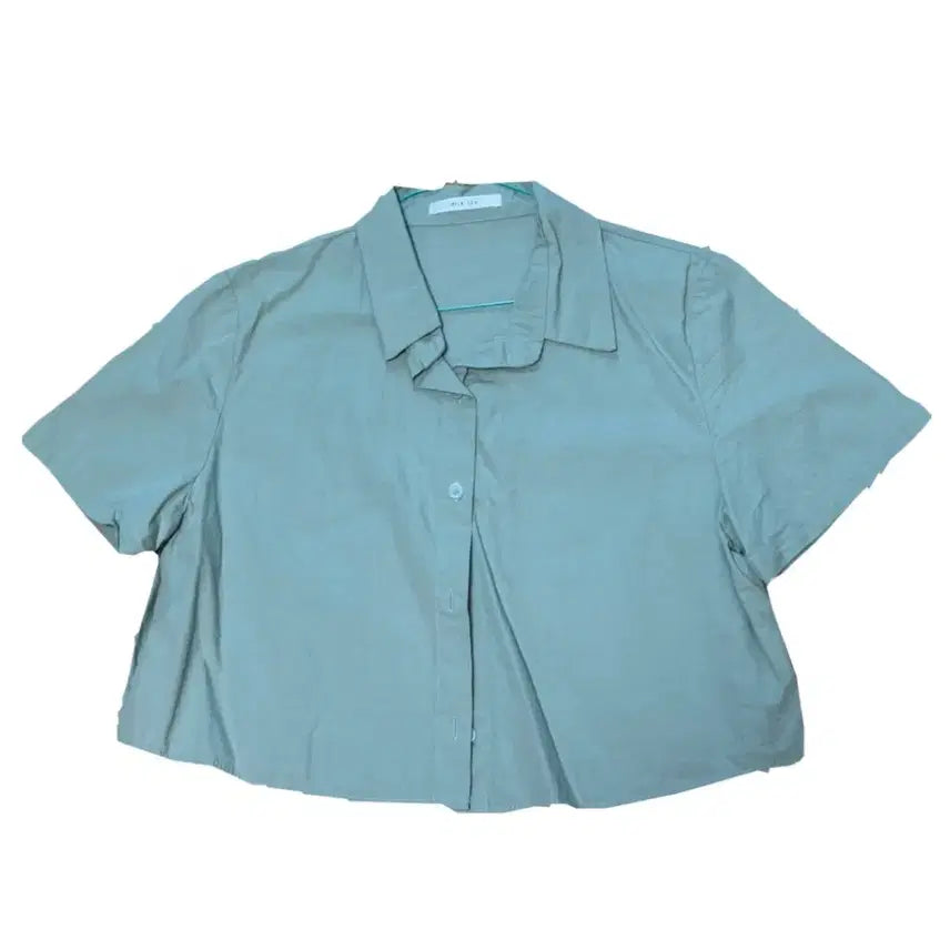 [BUNJANG] Cropped Blouse Shirt / 크롭 남방 셔츠