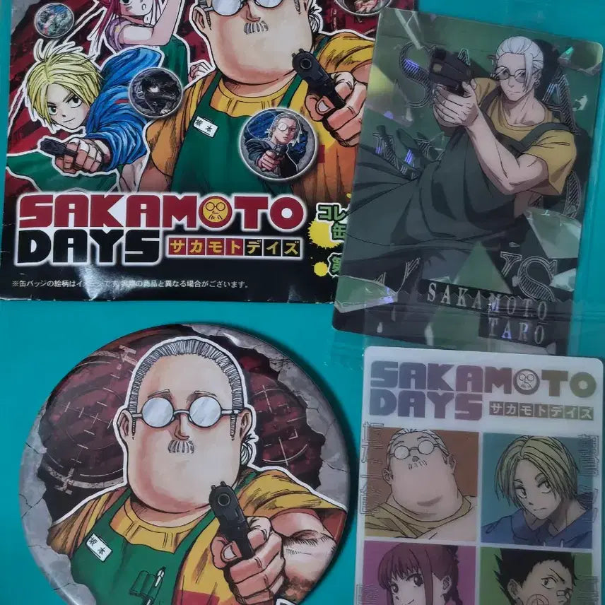 [BUNJANG] Sakamo Days Original Art Can Badge &amp; Wafer Card Set (Taro) / [새상품일괄]사카모토데이즈 사카데이 원화 캔뱃지 타로 뚱타로 웨하스카드