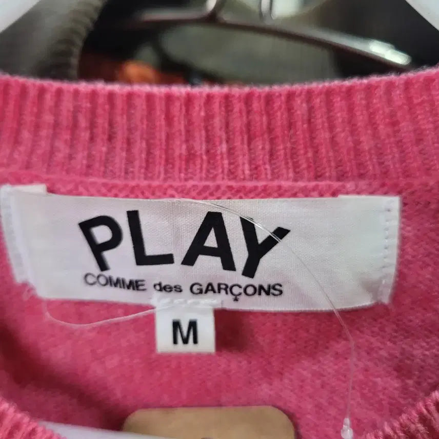 [BUNJANG] Comme des Garçons Play Pink Cardigan / 꼼데가르송 플레이 가디건 핑크