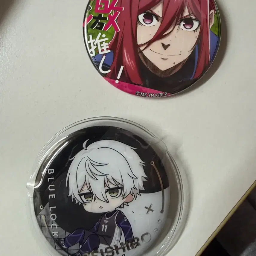 [BUNJANG] Blue Lock Nagi &amp; Chigiri Can Badge Bundle Set / 블루록 캔 뱃지 (나기, 치기리) 일괄
