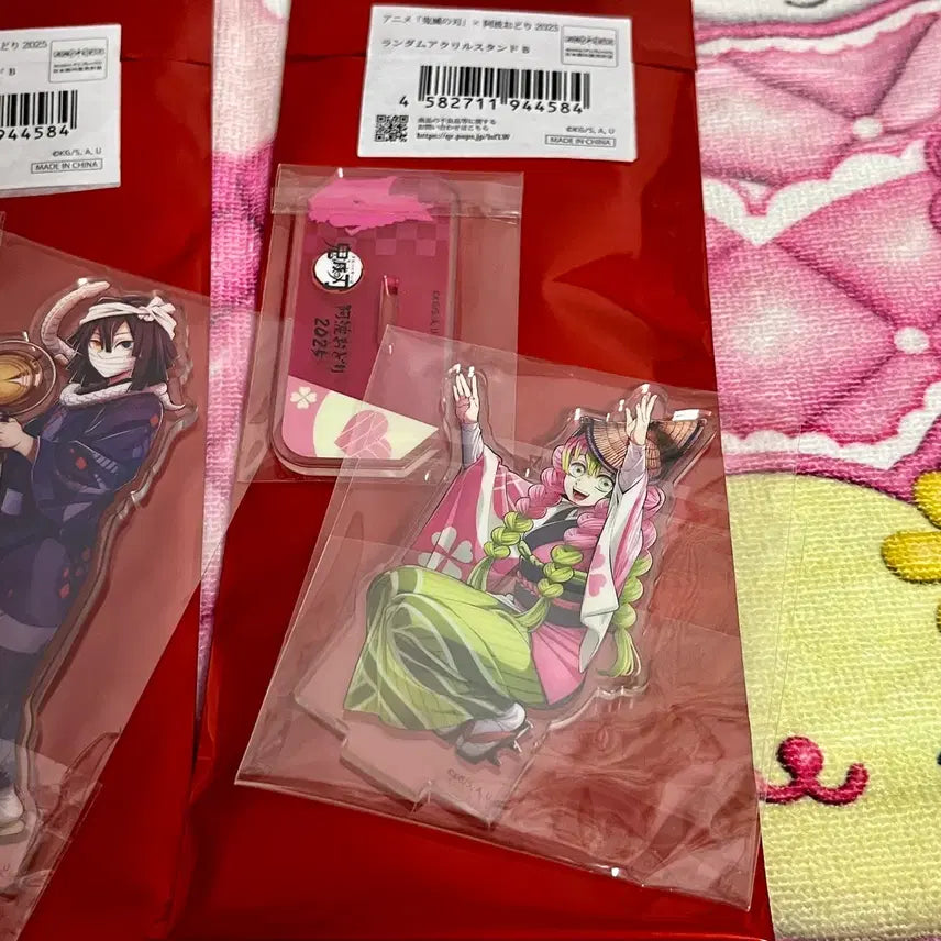 [BUNJANG] Demon Slayer Awafuji Acrylic Stand Obanai Iguro &amp; Kanroji Mitsuri Bundle Set / 귀멸의 칼날 아와오도리 아크릴 스탠드 이구로 미츠리 일괄