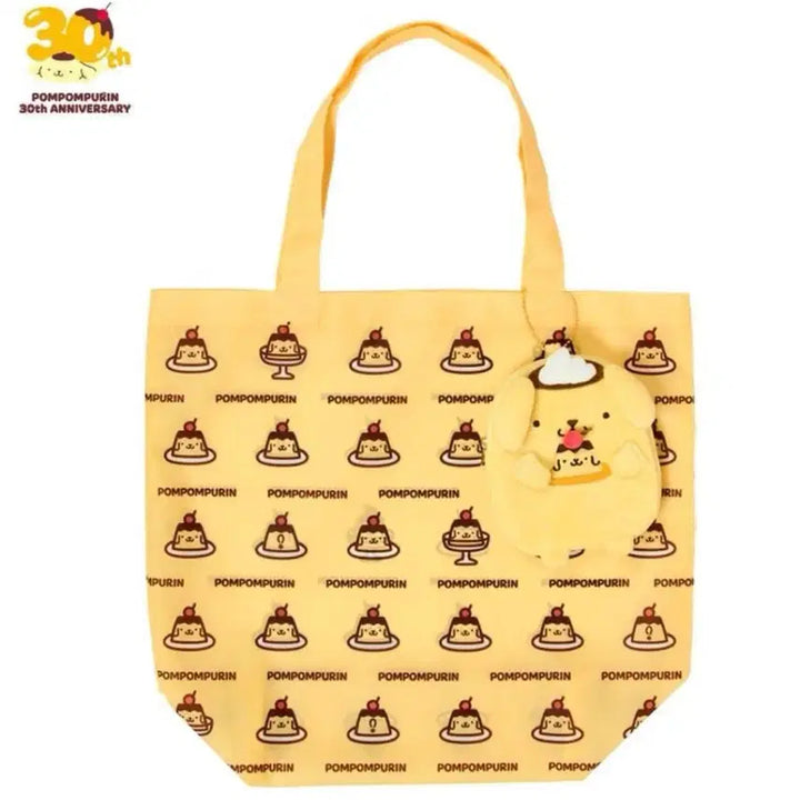 [BUNJANG] Sanrio Pompompurin 30th Anniversary Shopping Bag Pouch Set / 산리오 폼폼푸린 30주년 장바구니 파우치