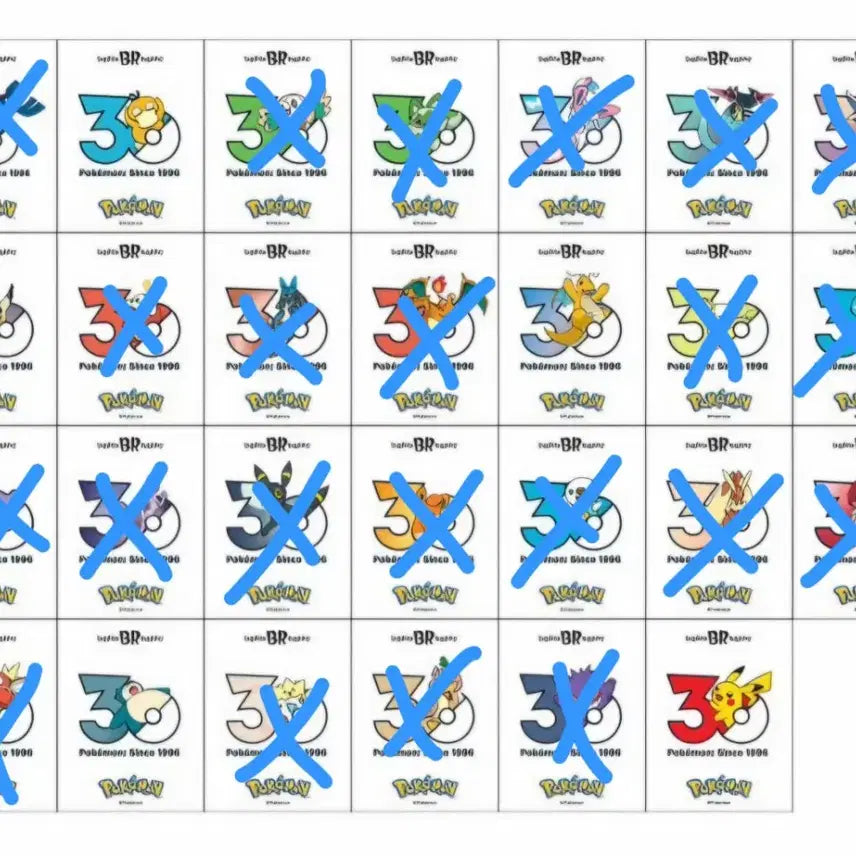[BUNJANG] Pokemon 30th Anniversary Baskin Robbins Sticker Trade / 포켓몬스터 30주년 배스킨라빈스 스티커 교환