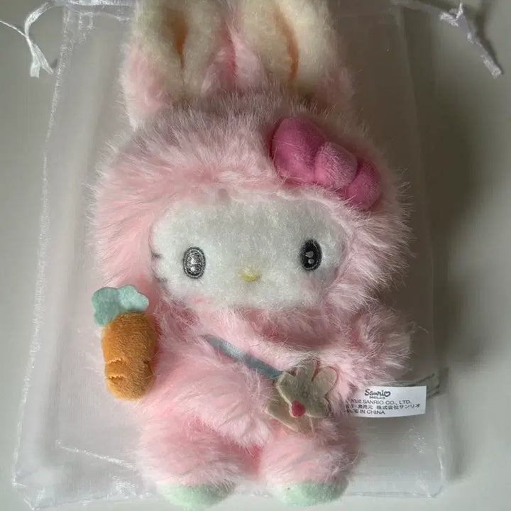 [BUNJANG] Sanrio Omimi Mascot Plush Doll - Hello Kitty / 산리오 토끼모임 오미미 마스코트 인형 헬로키티