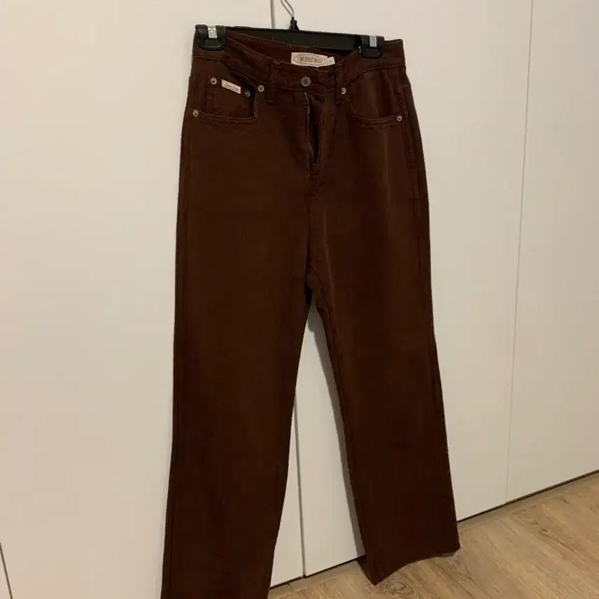[BUNJANG] Modestmood Brown Denim Pants Size 1 / 모데스트무드 브라운 데님팬츠