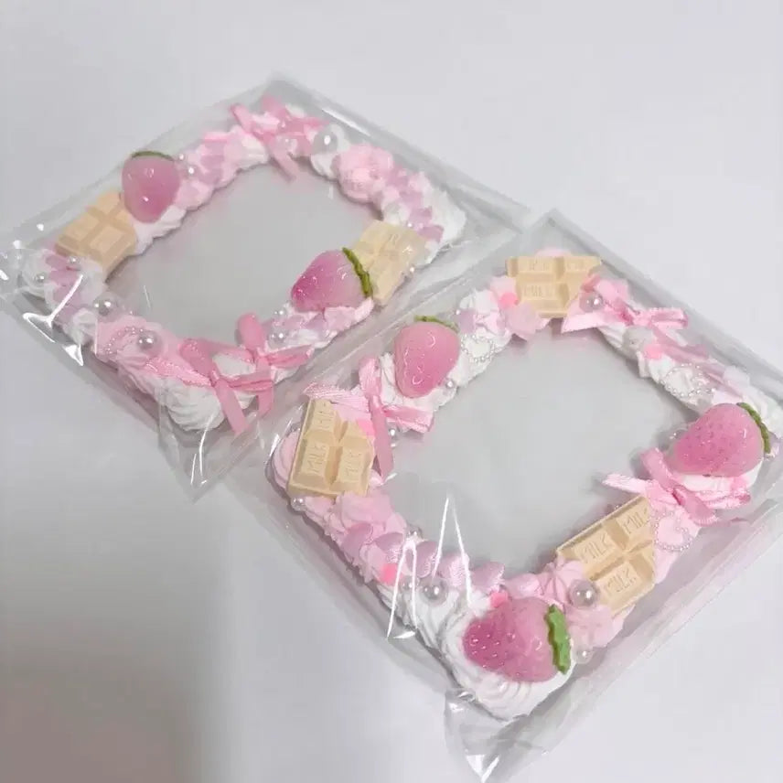 [SOLD OUT] 일괄)스트로베리 케이크 데코덴 탑꾸 탑로더 카드홀더 미니캔디님 양도