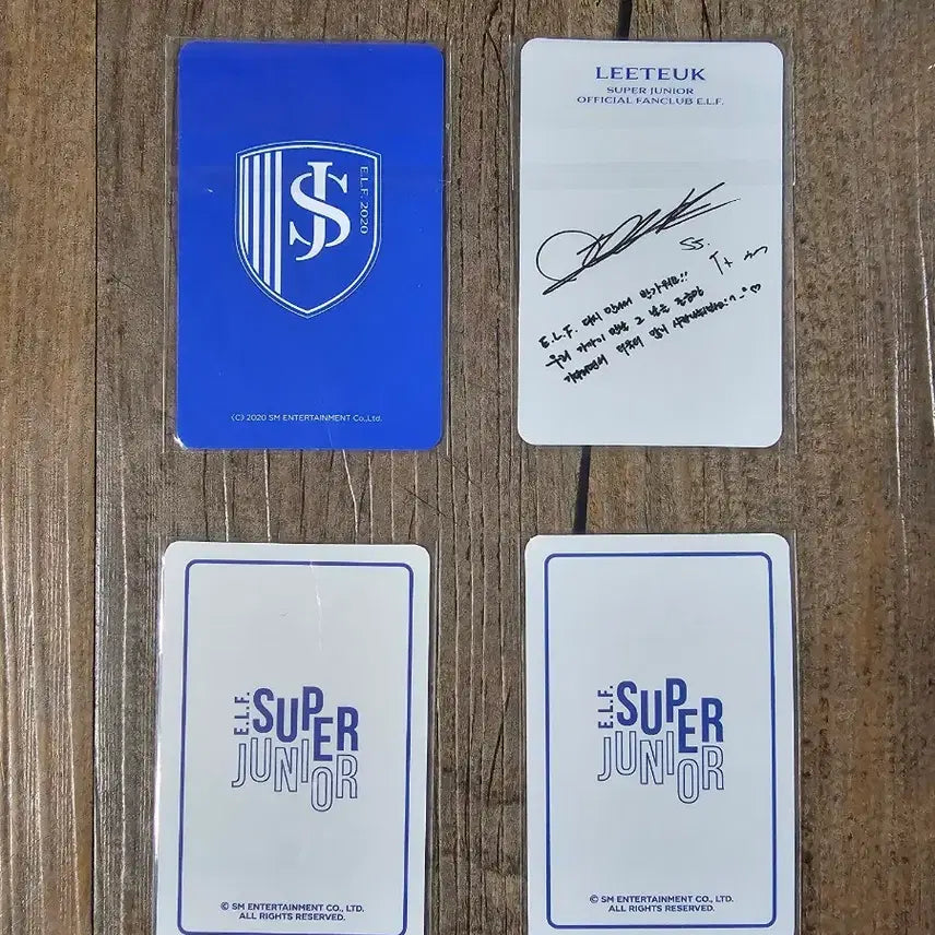 [BUNJANG] Super Junior Leeteuk Membership Kit Photocard Bundle Set / 4장일괄) 슈퍼주니어 멤버쉽키트 포카 이특세트 판매 양도합니다