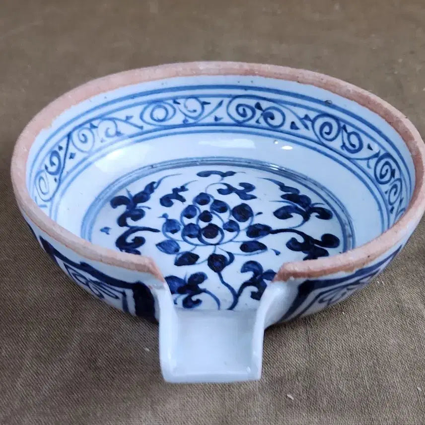 [BUNJANG] Chinese Celadon Lotus Motif Water Pot (Sook-woo) or Ink Stone (Yeonjeok) / 중국도자기 연꽃문 숙우또는 문방사우 연적
