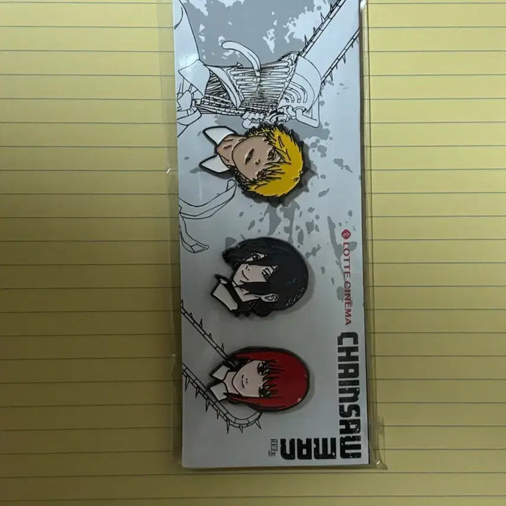 [BUNJANG] Chainsaw Man Cinema Collab Pin Badge Set (Denji, Reze, Makima) - Sealed / 체인소맨 롯데시네마 콜라보 핀뱃지 3종 미개봉
