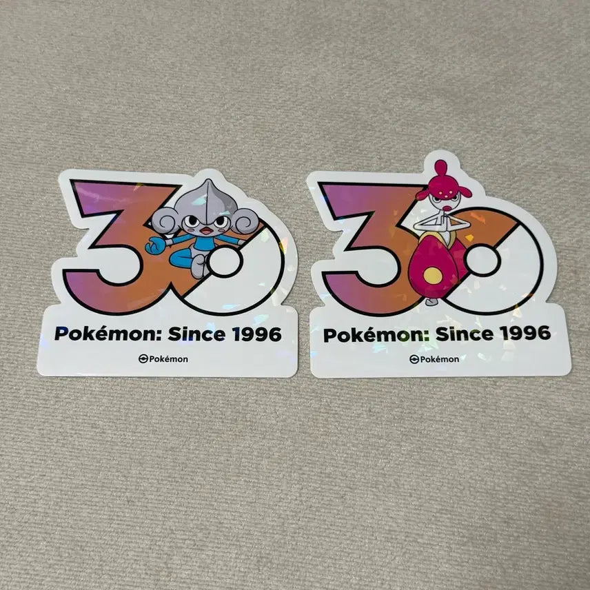 [BUNJANG] Pokemon 30th Anniversary Logo Sticker Pack Yoga &amp; Yogalam / 포켓몬 30주년 스티커 요가랑 요가램