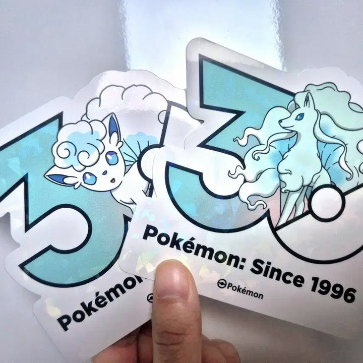 [BUNJANG] Pokemon 30th Anniversary Logo Sticker Alolan Ninetales / 포켓몬 30주년 로고 스티커 알로라 식스테일 나인테일