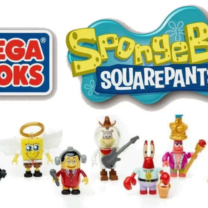 [BUNJANG] SpongeBob Mega Bloks Figure Series 4 8-Piece Bundle Set / 스폰지밥 메가블럭 레고 피규어 시리즈4 8종 일괄