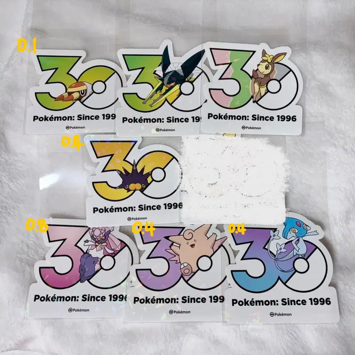 [BUNJANG] Pokemon 30th Anniversary Logo Sticker Set / 포켓몬 30주년 로고 스티커 교환 판매