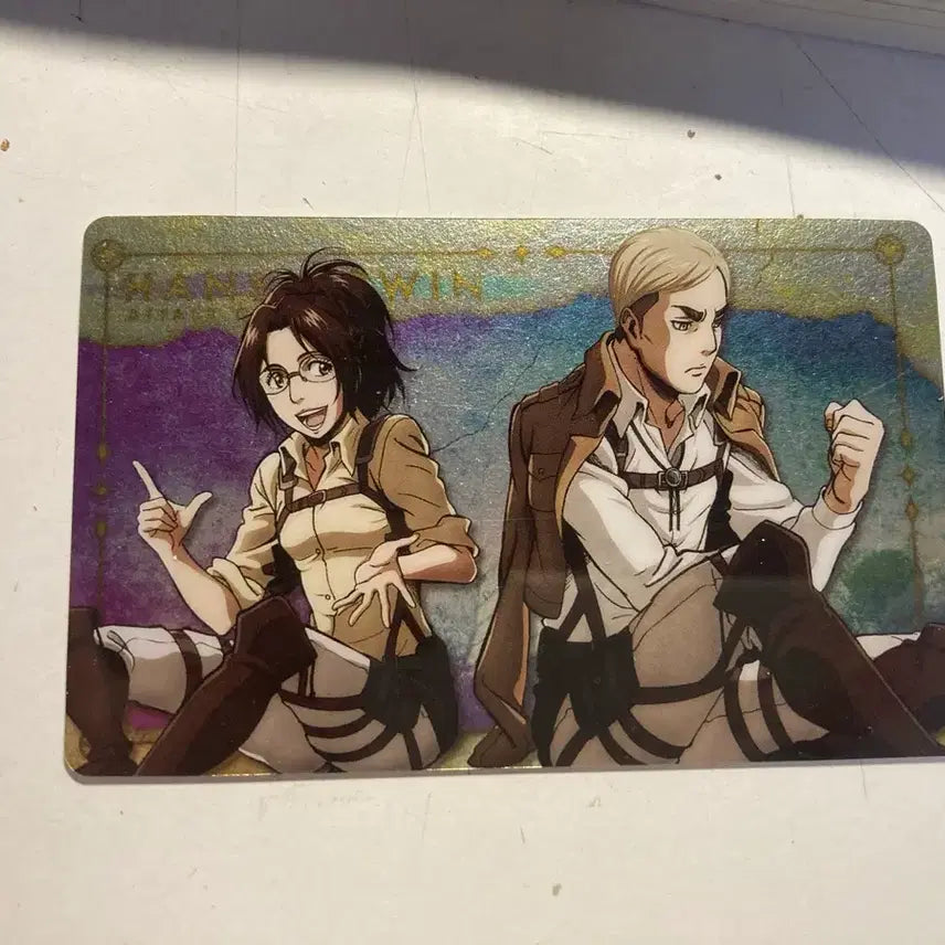 [BUNJANG] Attack on Titan Hange Levi Erwin Clear Photocard / 진격거 진격의 거인 한지 엘빈 투명 카드